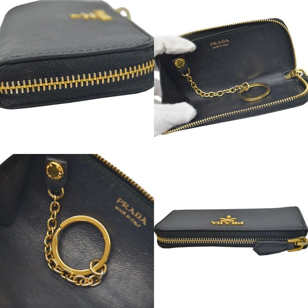 Prada Ring Case Leather Key Black - image 1